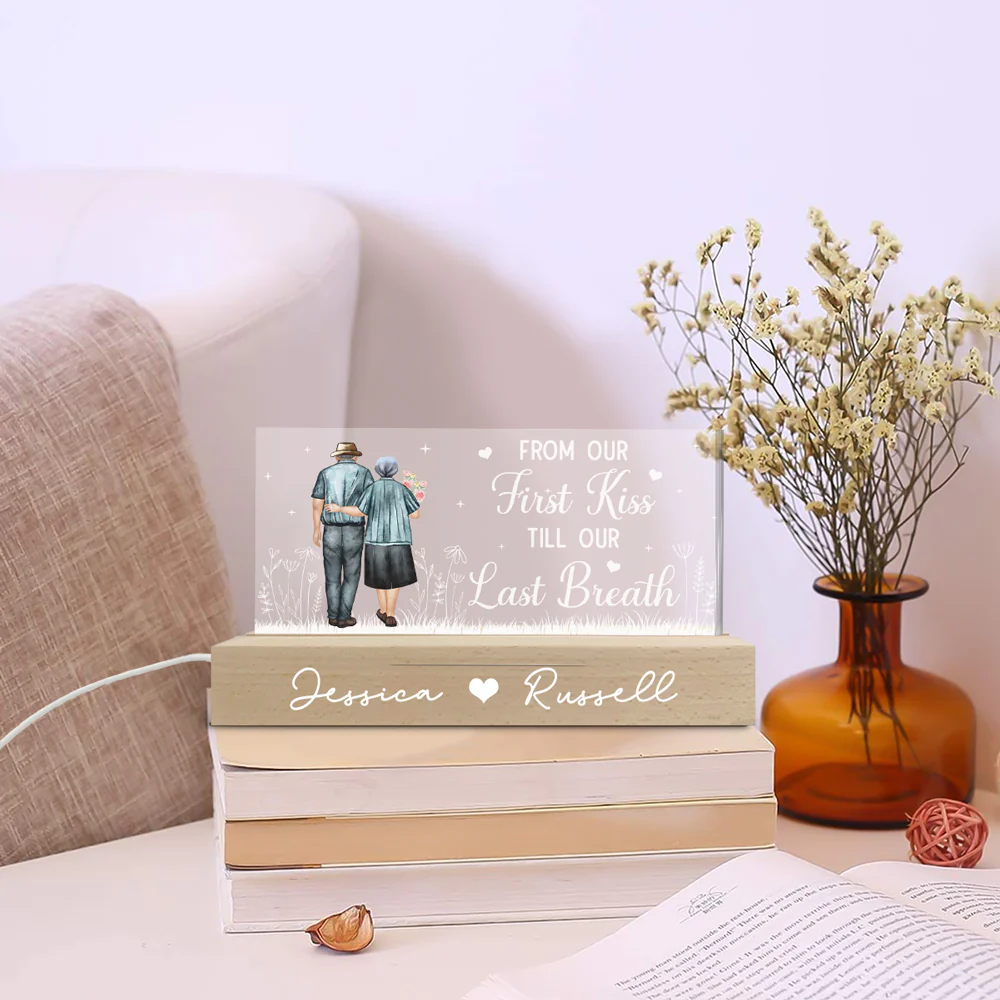 First Kiss Last Breath - Personalized Custom Acrylic 3D LED Night Light - Image 2