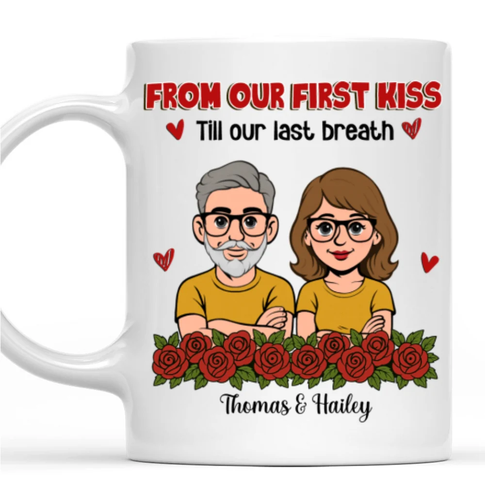 First Kiss - Personalized Custom Coffee Mug - Image 6
