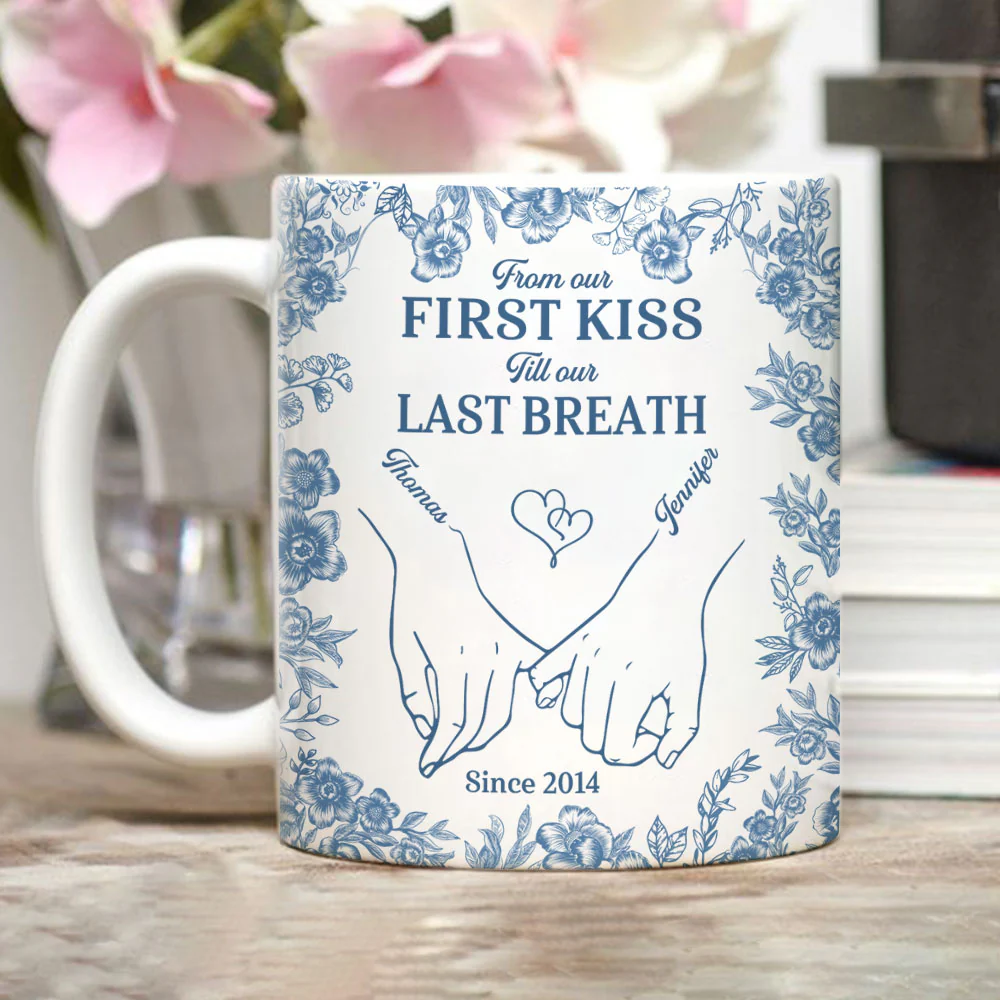 First Kiss - Personalized Custom Coffee Mug - Image 2