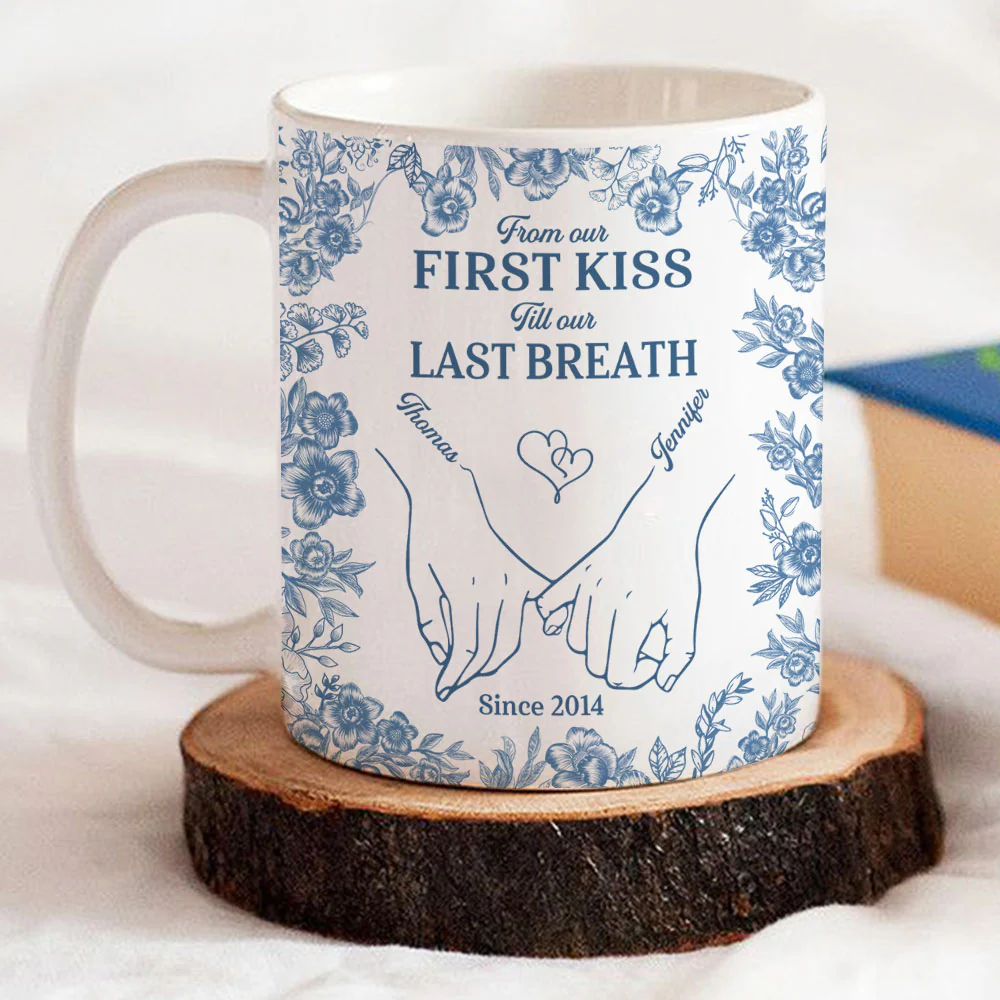 First Kiss - Personalized Custom Coffee Mug - Image 3