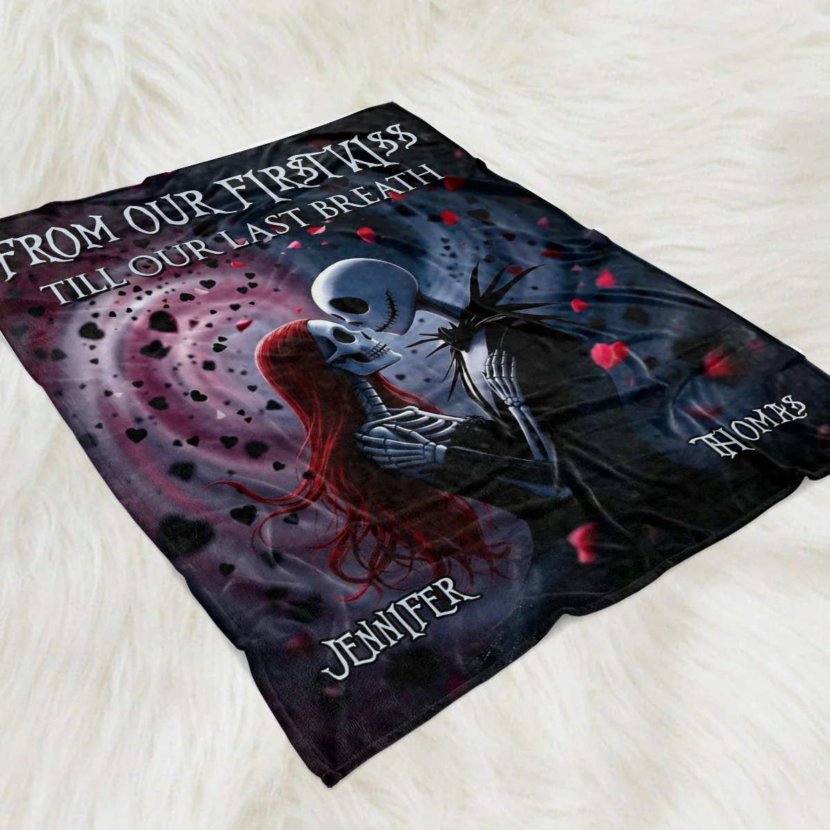 First Kiss To Last Breath - Personalized Custom Fleece Blanket - Image 2