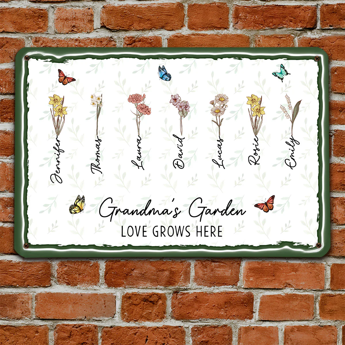 First Mom Now Grandma - Personalized Custom 3D Inflated Effect Metal Sign - Image 2