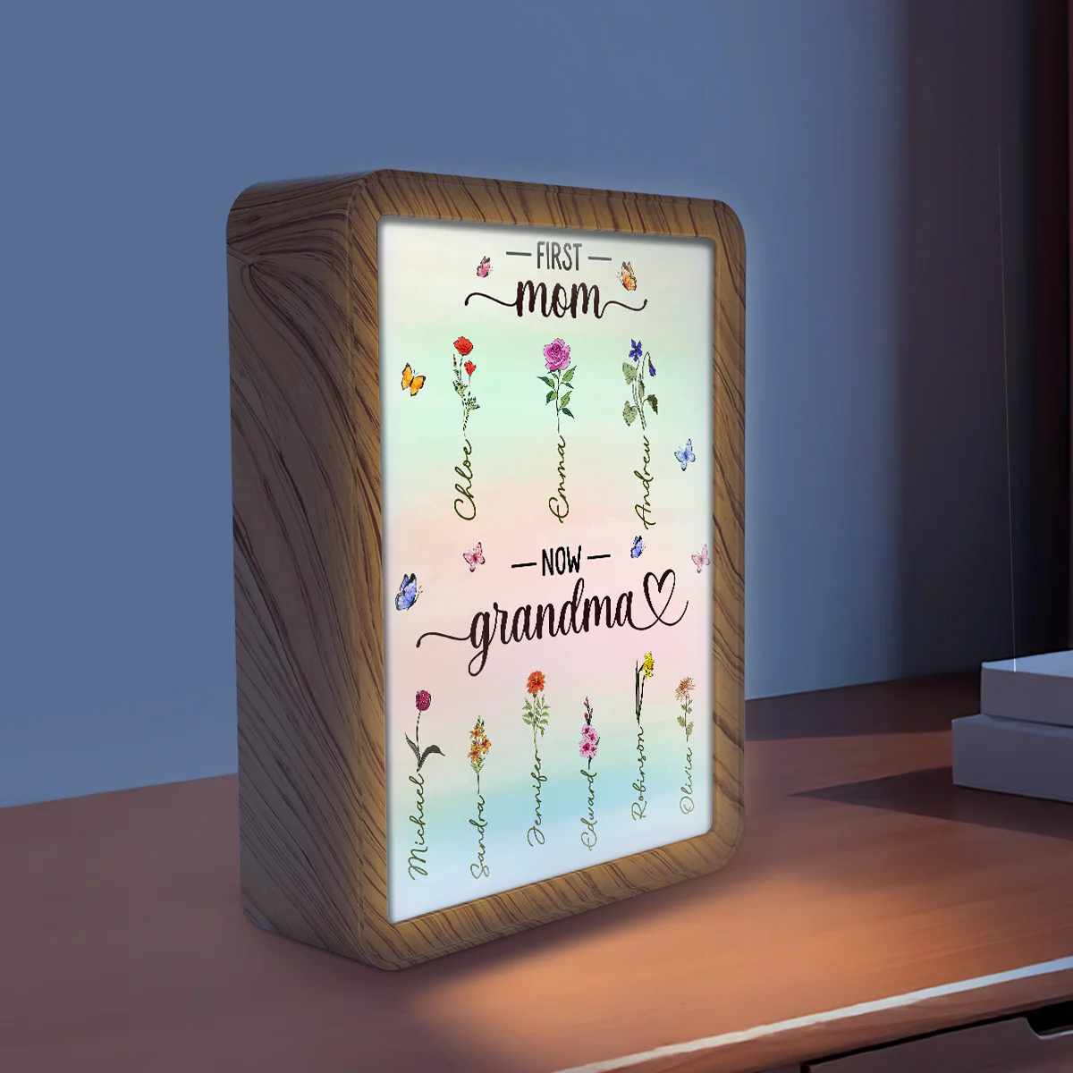 First Mom Now Grandma - Personalized Custom Magic Mirror - Image 4