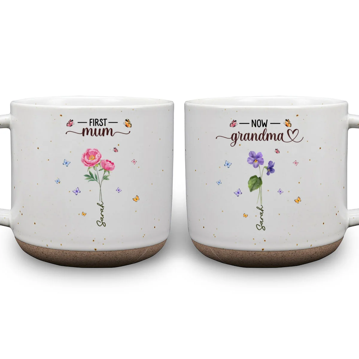 First Mom Now Grandma - Personalized Custom Pottery Mug - Image 8