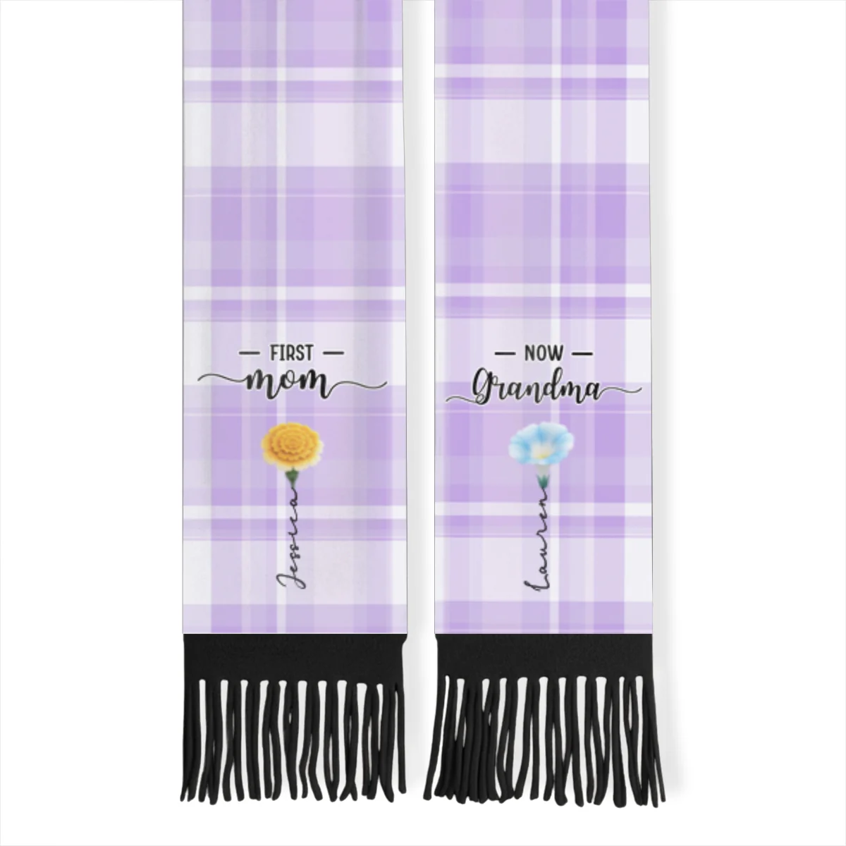 First Mom Now Grandma - Personalized Custom Scarf - Image 10