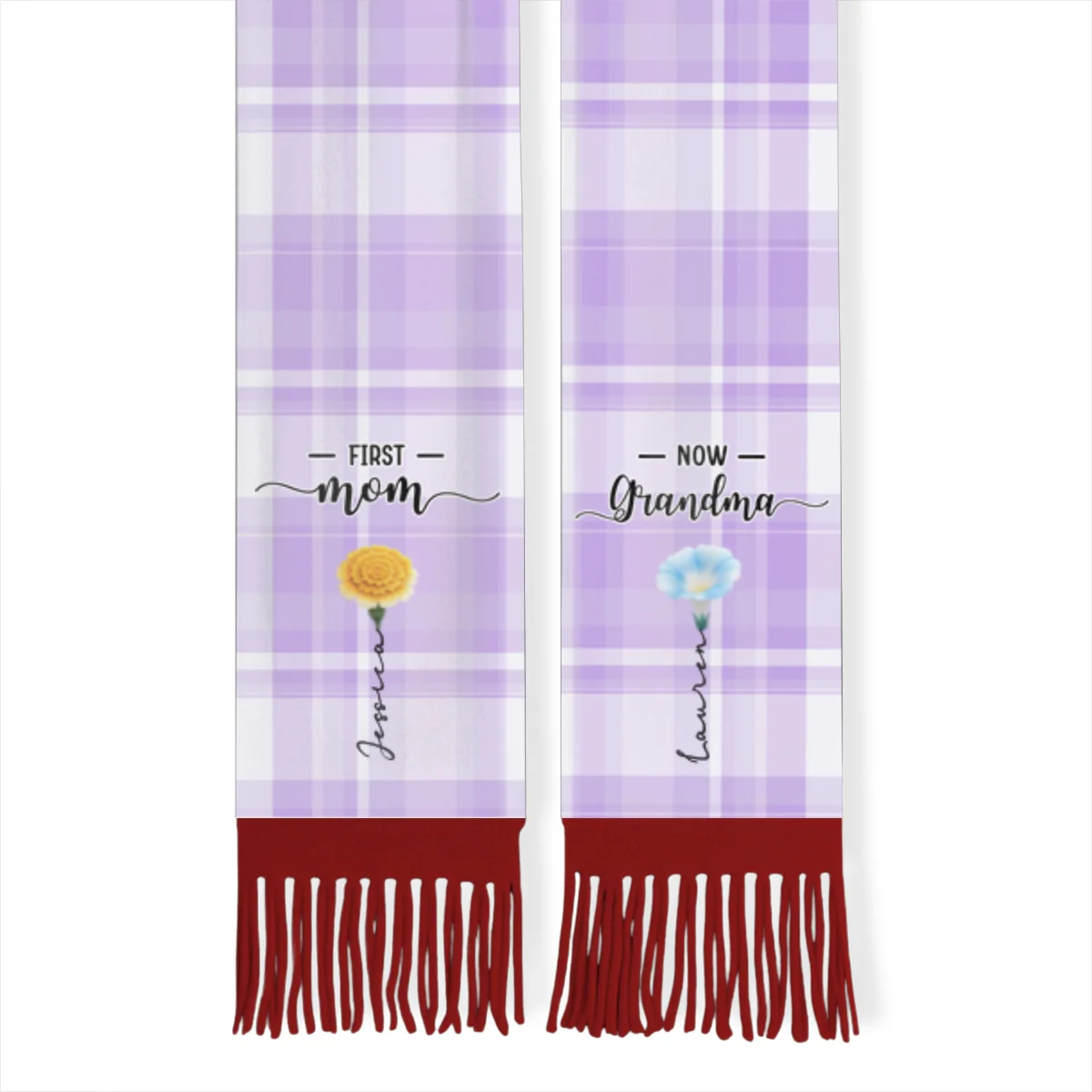 First Mom Now Grandma - Personalized Custom Scarf - Image 7