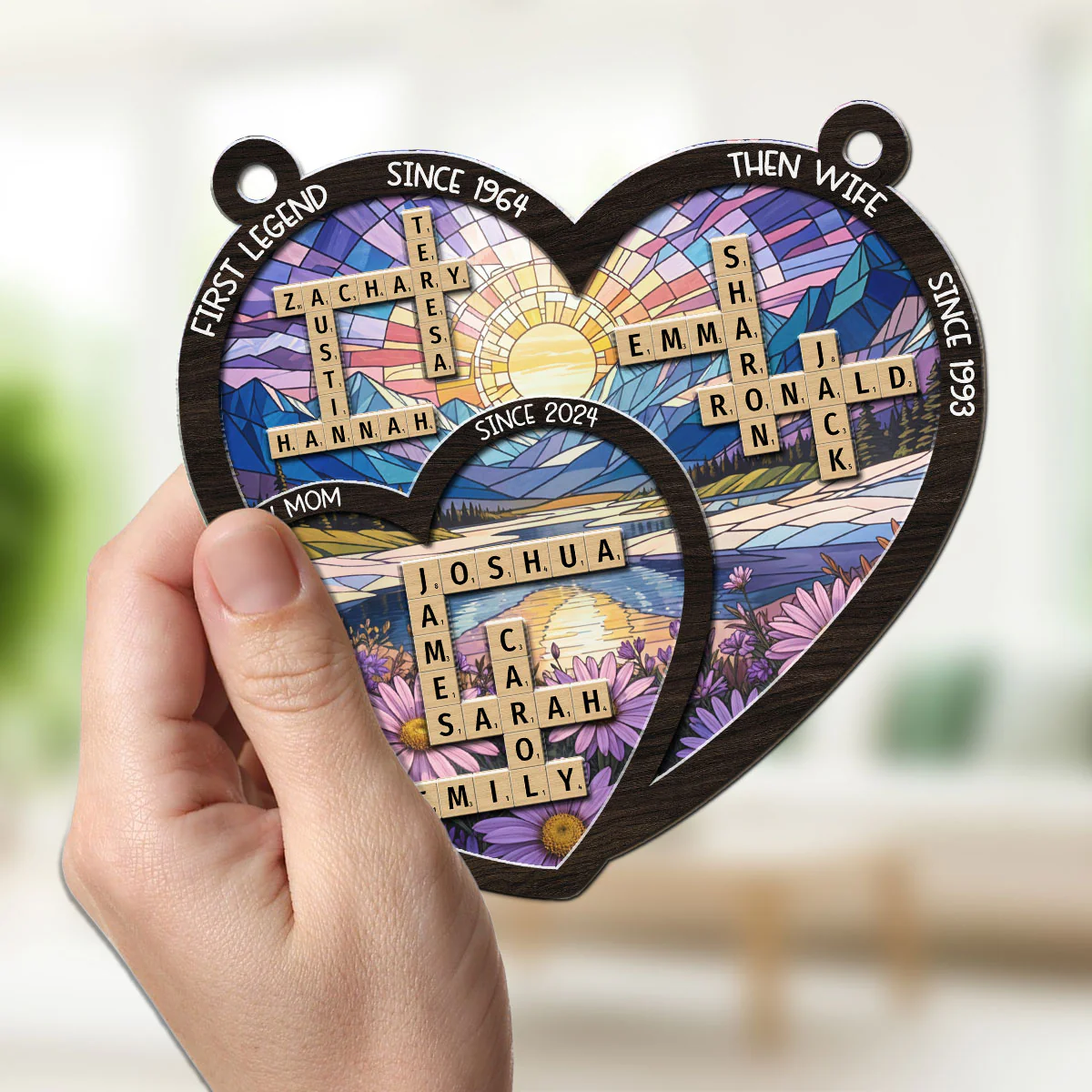 First Mom Now Grandma - Personalized Custom Suncatcher - Image 2