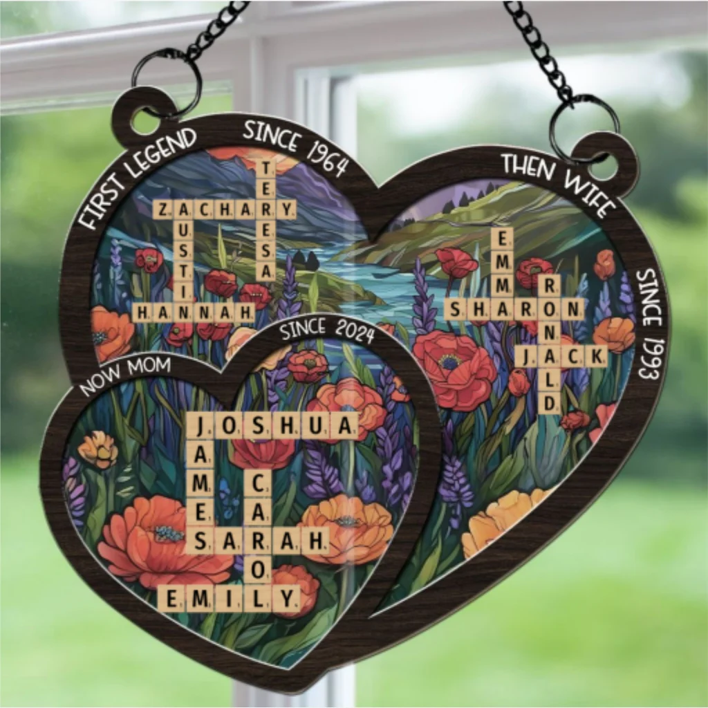First Mom Now Grandma - Personalized Custom Suncatcher - Image 6