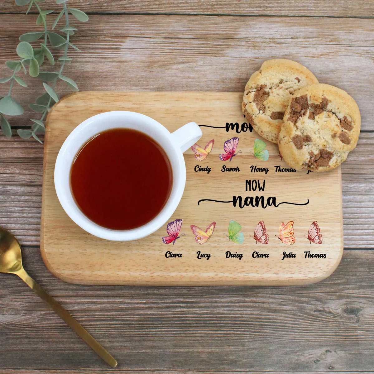 First Mom Now Grandma - Personalized Custom Wooden Treat Board - Image 3