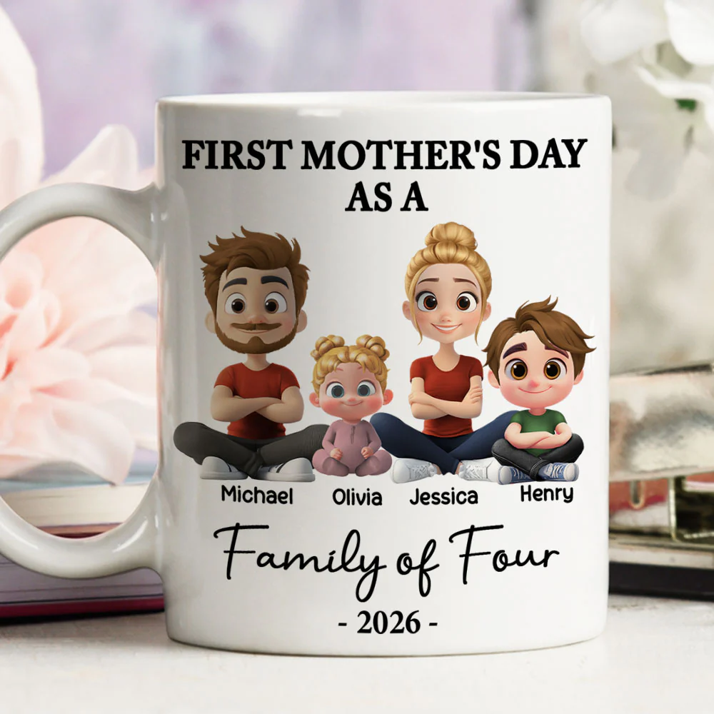 First Mother Day 2 - Personalized Custom Coffee Mug - Image 4
