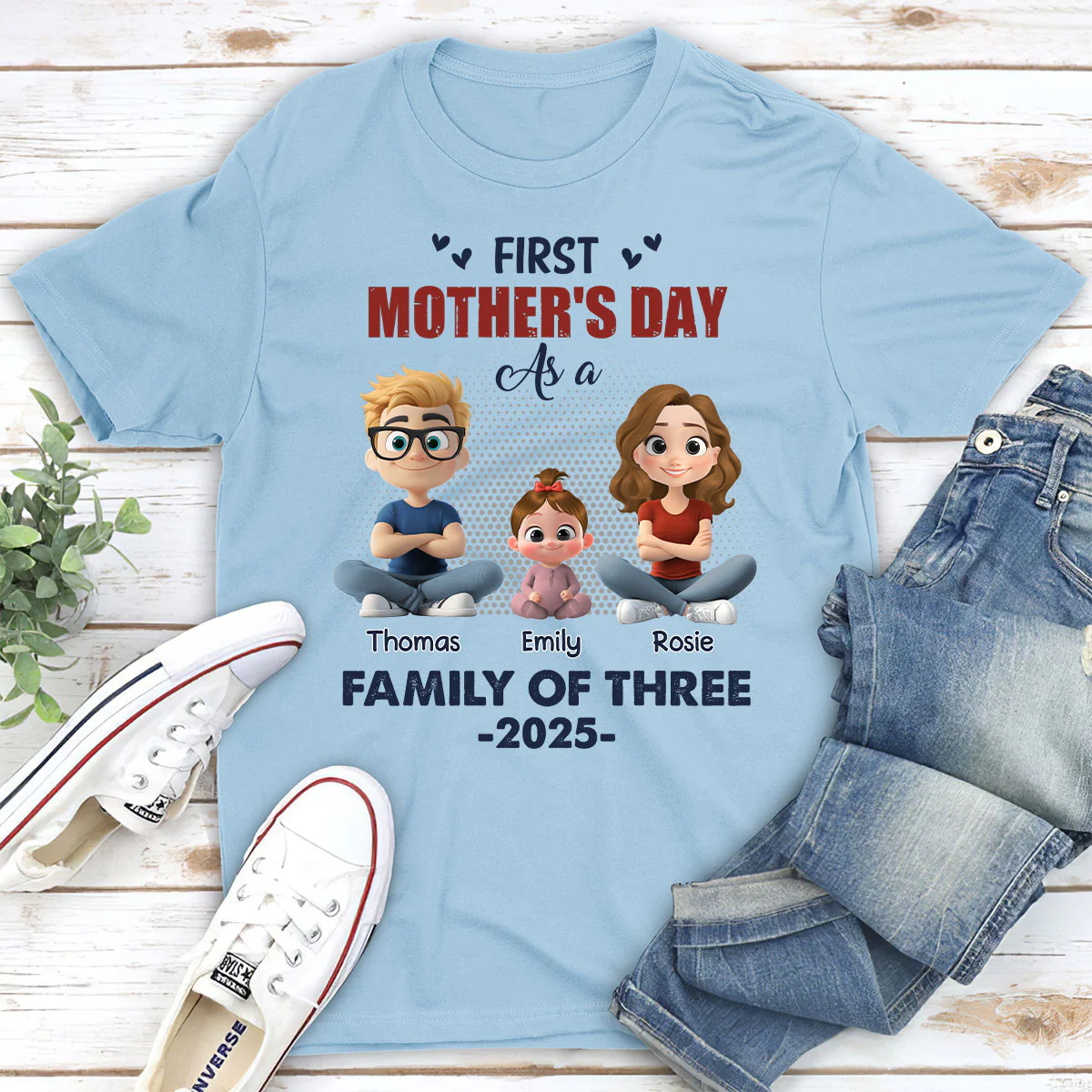 First Mother Day As A Family - Personalized Custom Shirt - Image 2