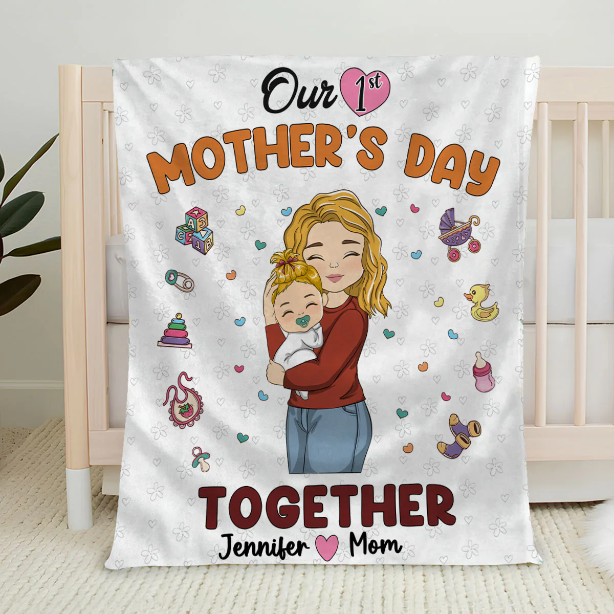 First Mother Day - Personalized Custom Fleece Blanket - Image 5