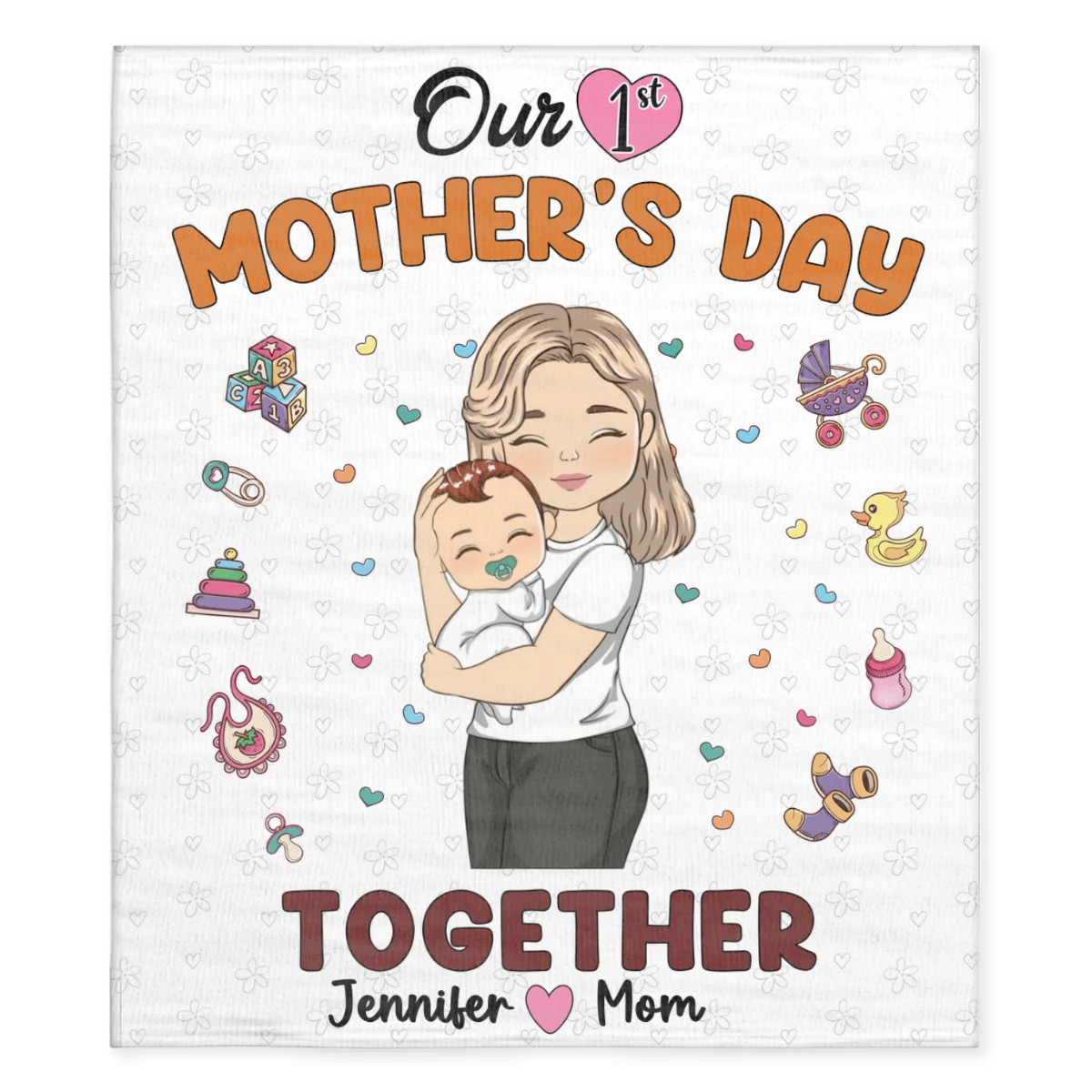 First Mother Day - Personalized Custom Fleece Blanket - Image 6
