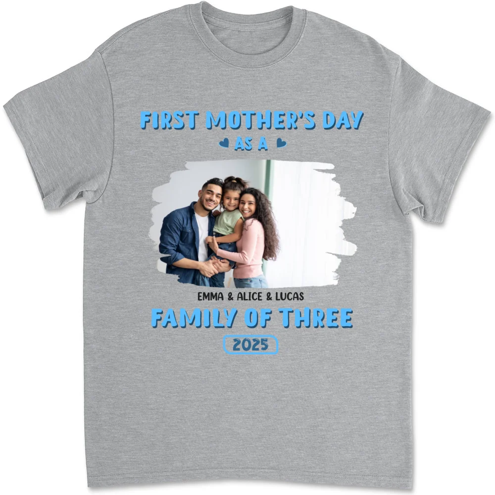 First Mother Day Photo - Personalized Custom Shirt - Image 8