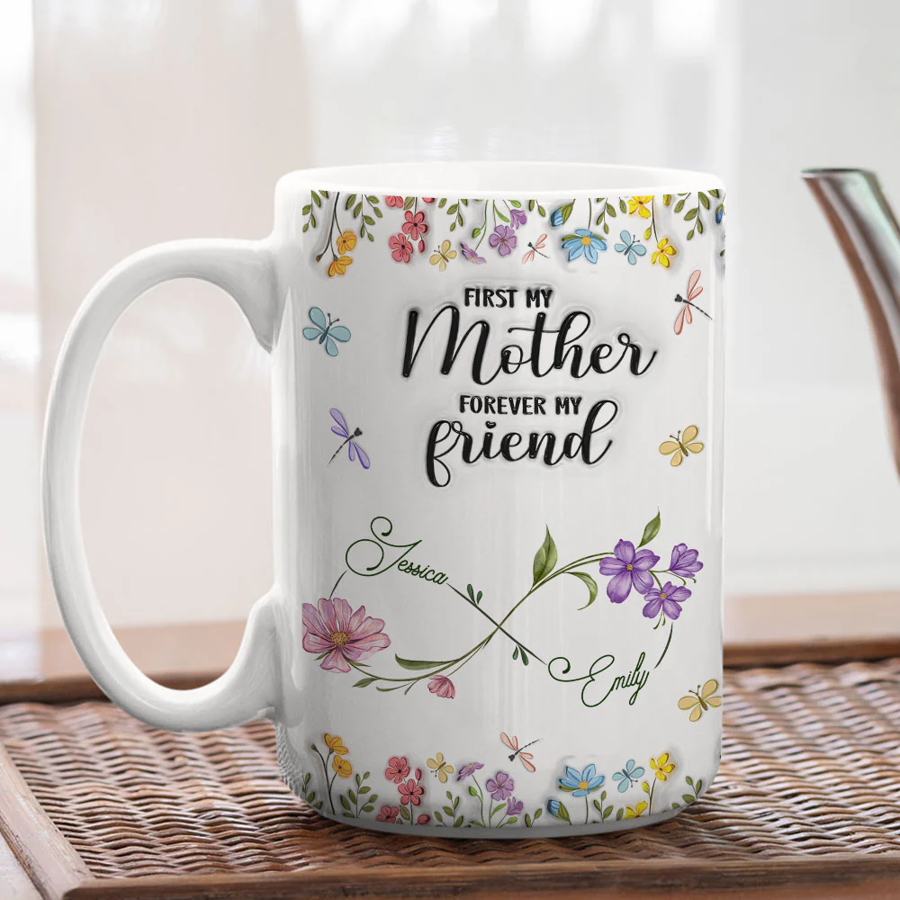 First My Daughter - Personalized Custom 3D Inflated Effect Mug - Image 5