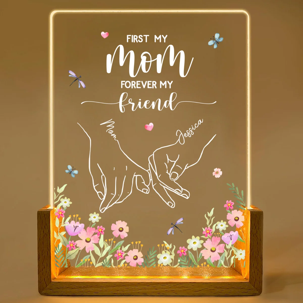 First My Mother Forever My Friend - Personalized Custom Plaque With Walnut Base - Image 7