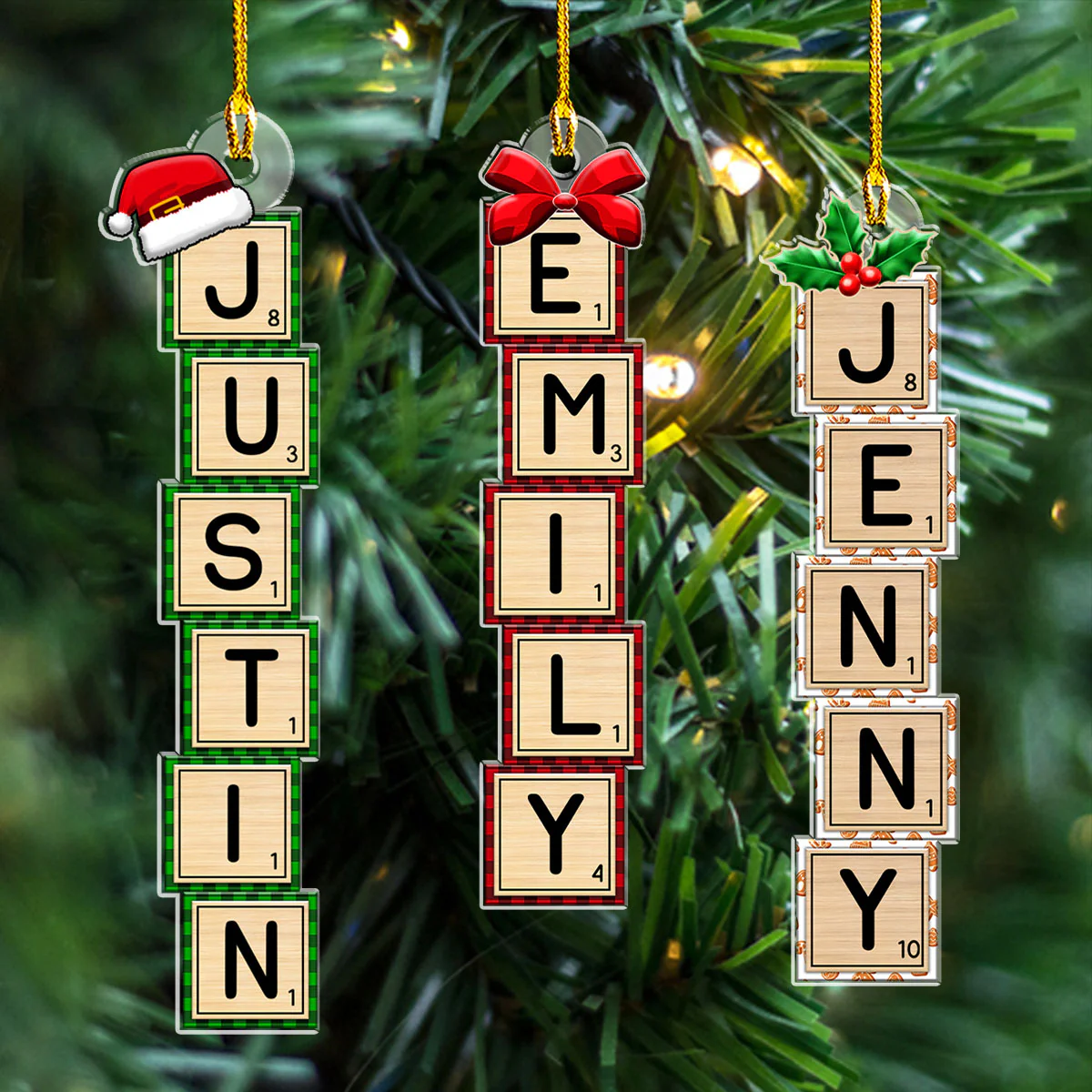First Snow Box Letter - Personalized Custom Acrylic Ornament - Image 4