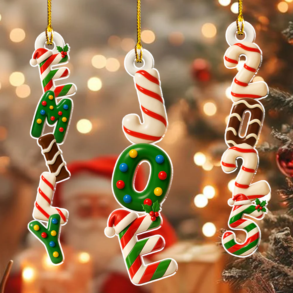 First Snow Magic Letter - Personalized Custom Acrylic Ornament