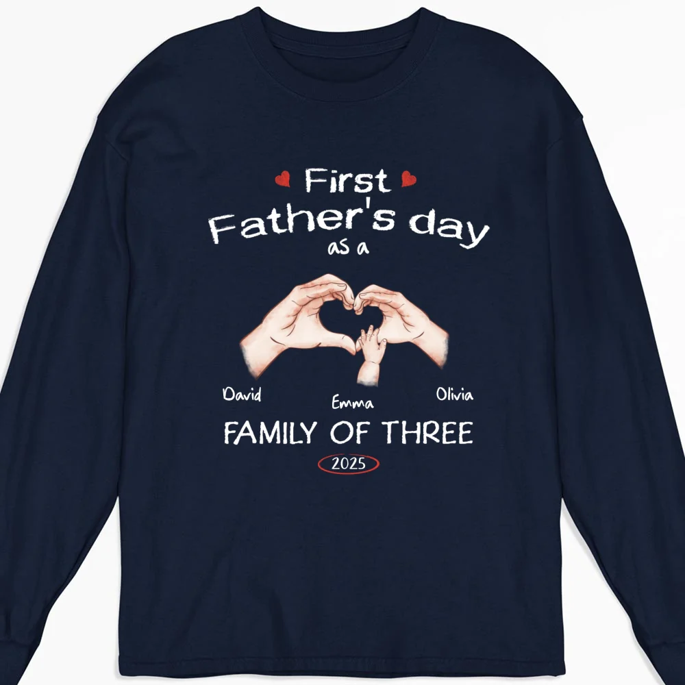 First Year As A Family Of Three - Personalized Custom Shirt - Image 12