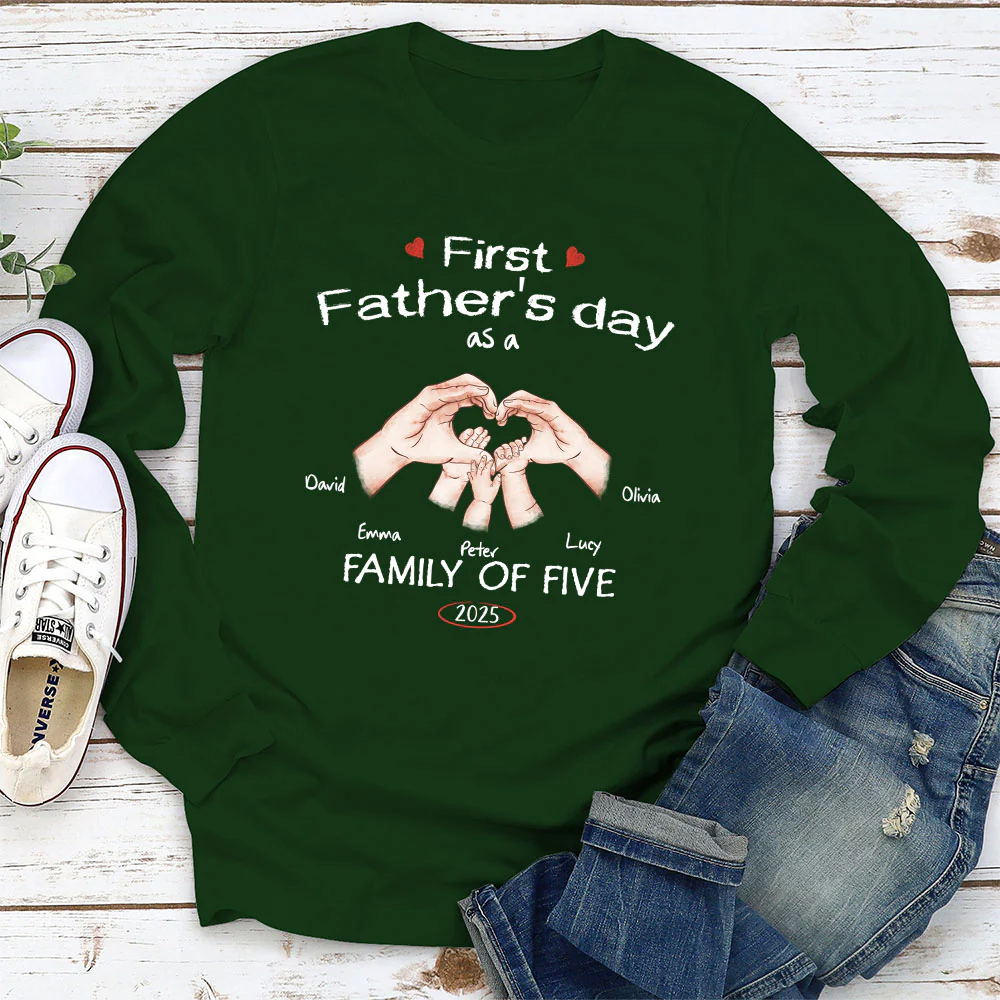 First Year As A Family Of Three - Personalized Custom Shirt - Image 5