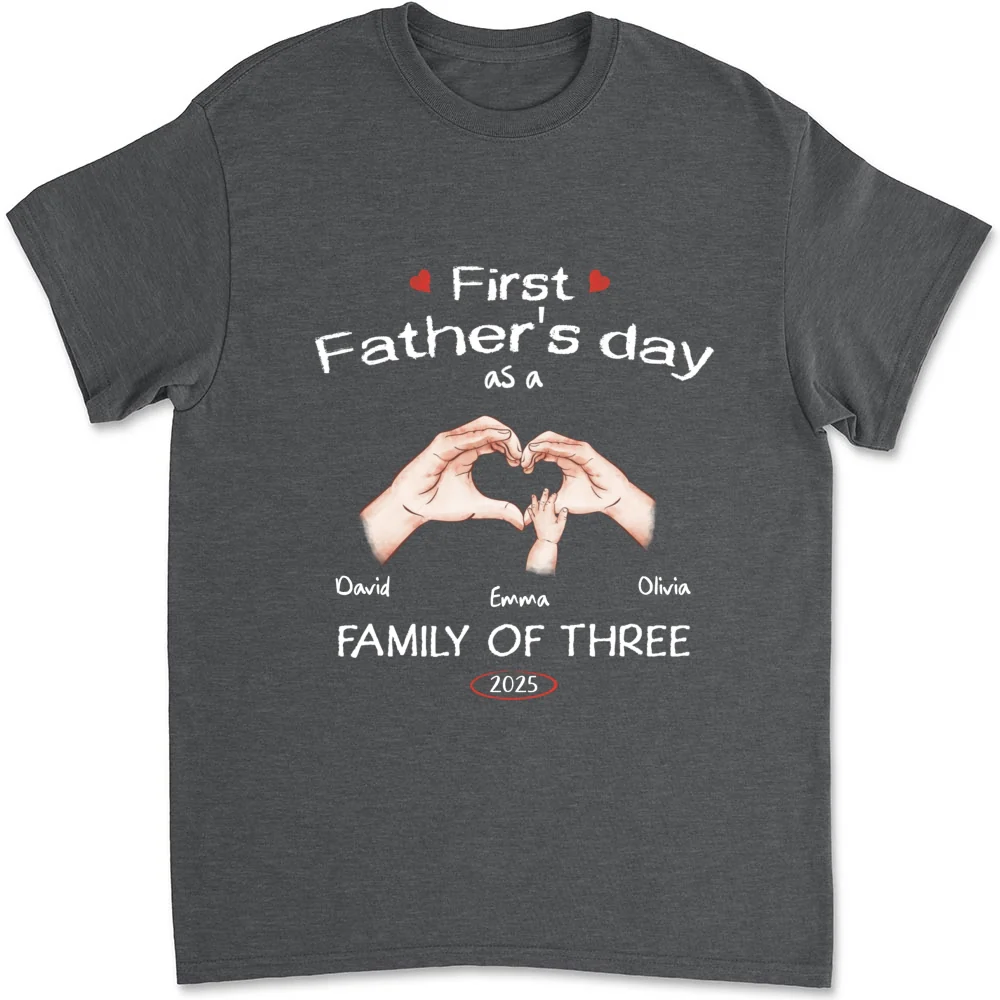 First Year As A Family Of Three - Personalized Custom Shirt - Image 7
