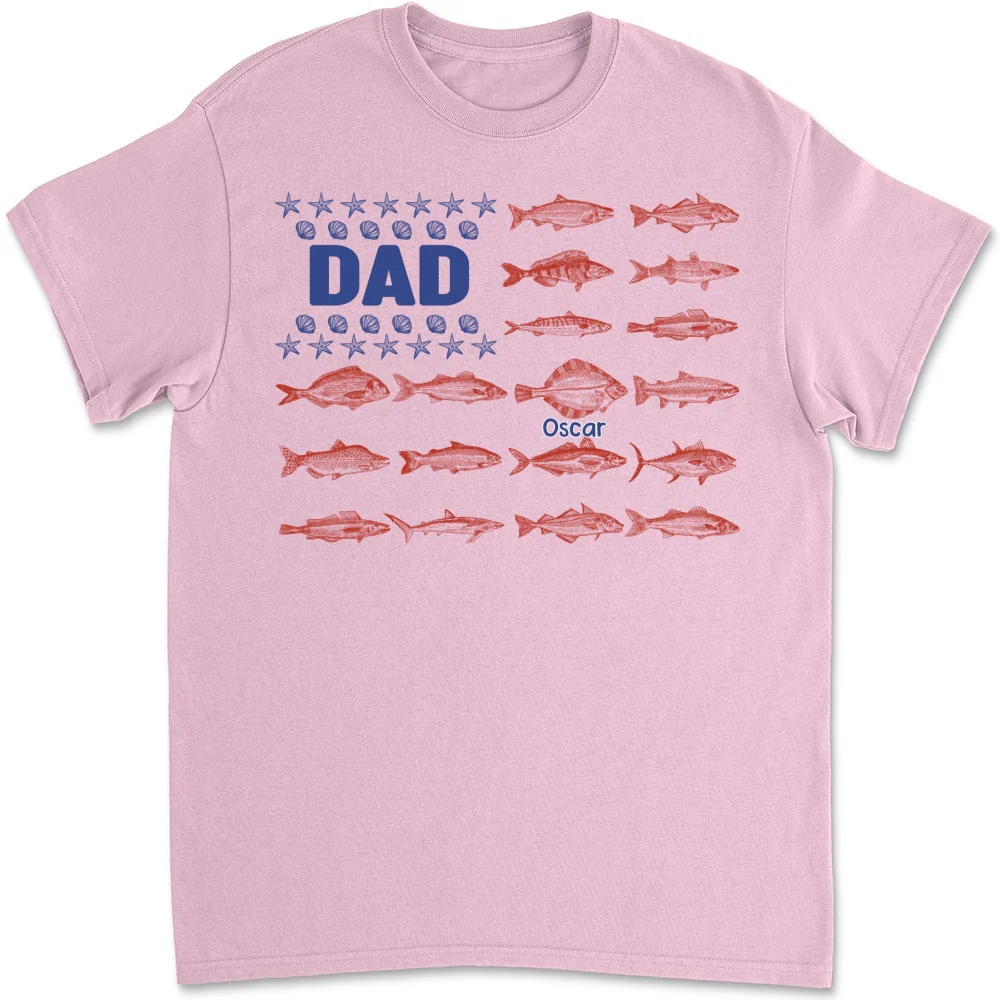 Fish and Sea Shells Papa - Personalized Custom Shirt - Image 11