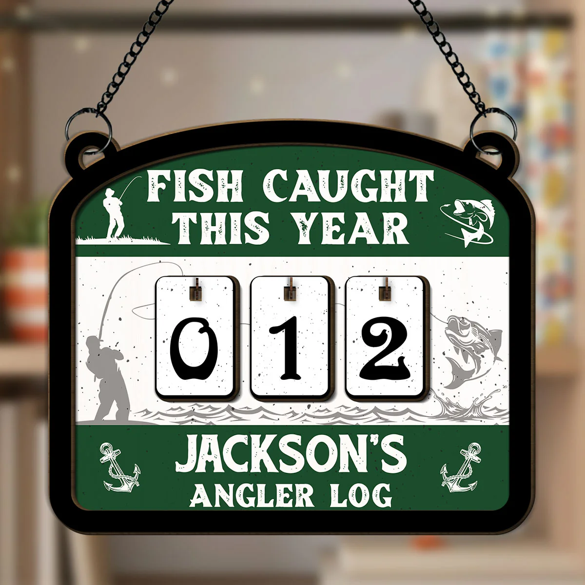Fish Caught This Year - Personalized Custom Tracker Sign - Image 3