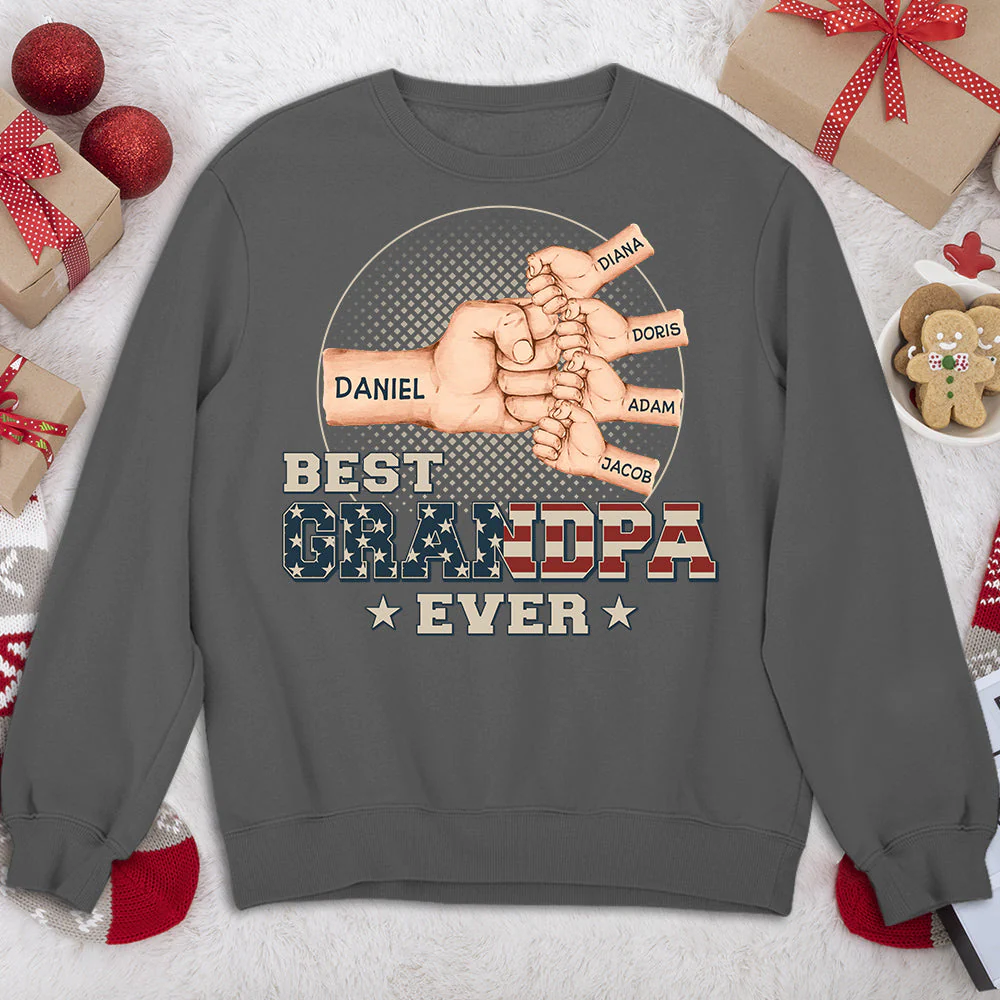 Fist Bump Best Dad Ever - Personalized Custom Shirt - Image 5