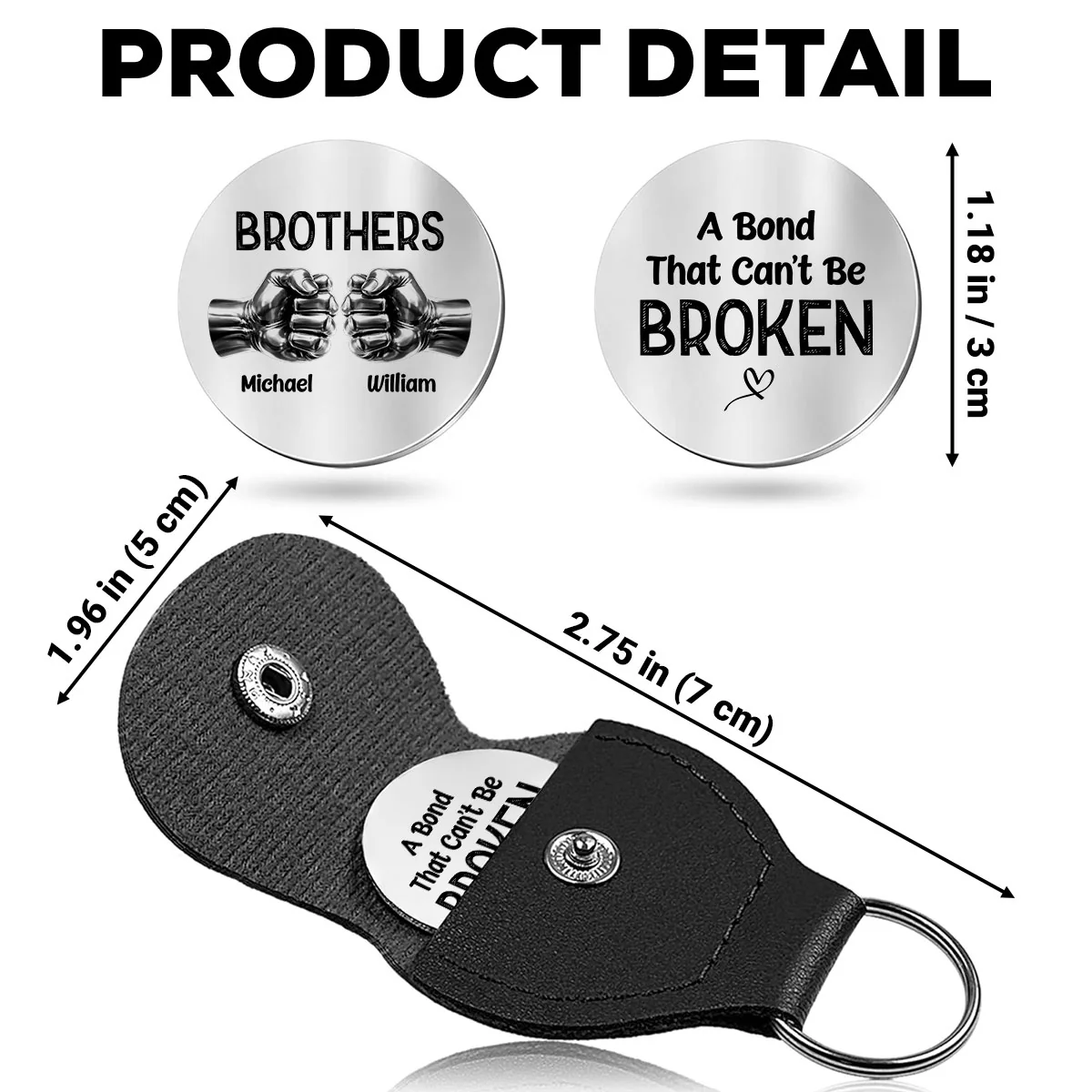 Fist Bump Brothers - Personalized Custom Pocket Hug - Image 5