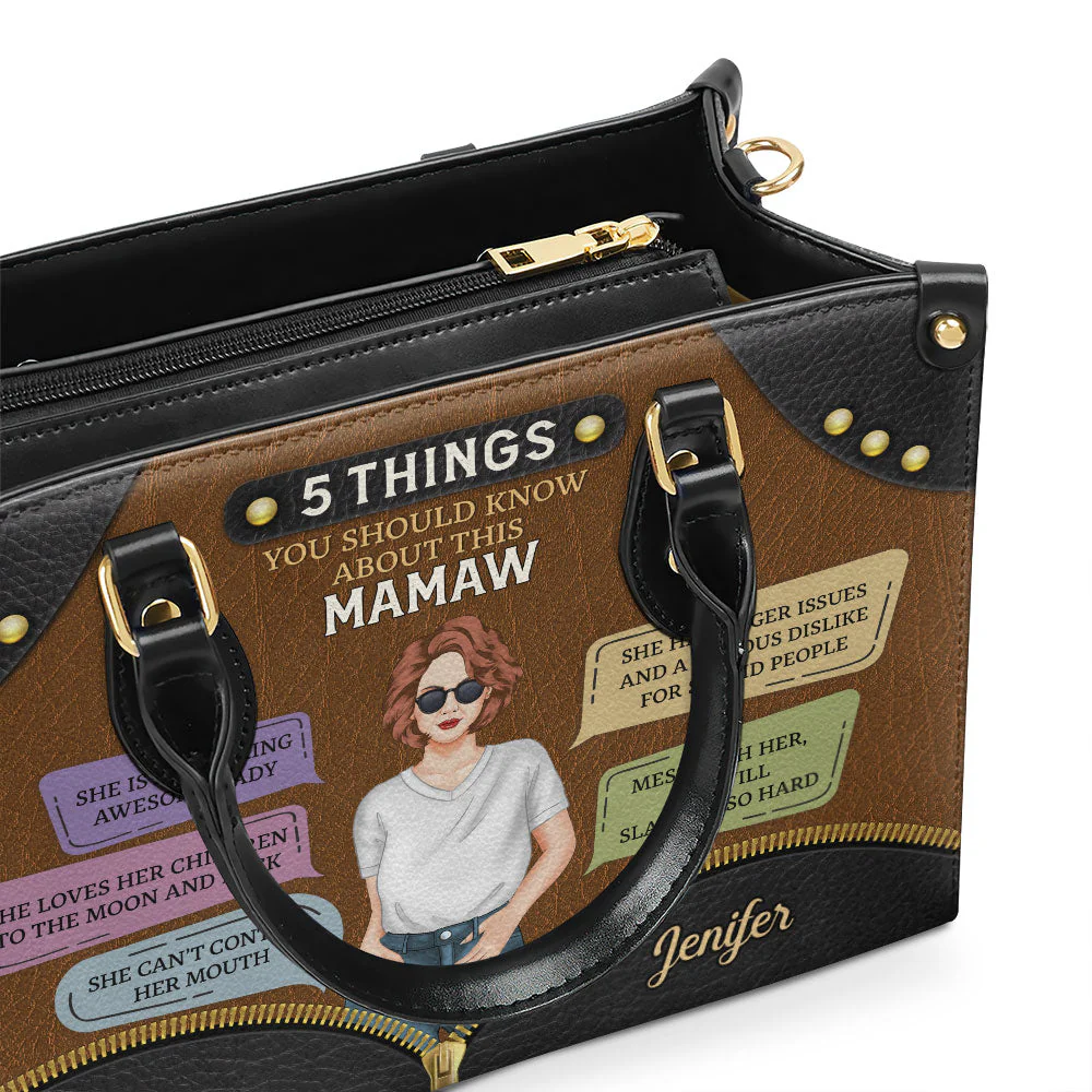 Five Things Should Be Known - Personalized Custom Leather Bag - Image 3