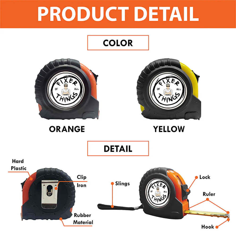 Fixer Of Things - Personalized Custom Tape Measure - Image 5