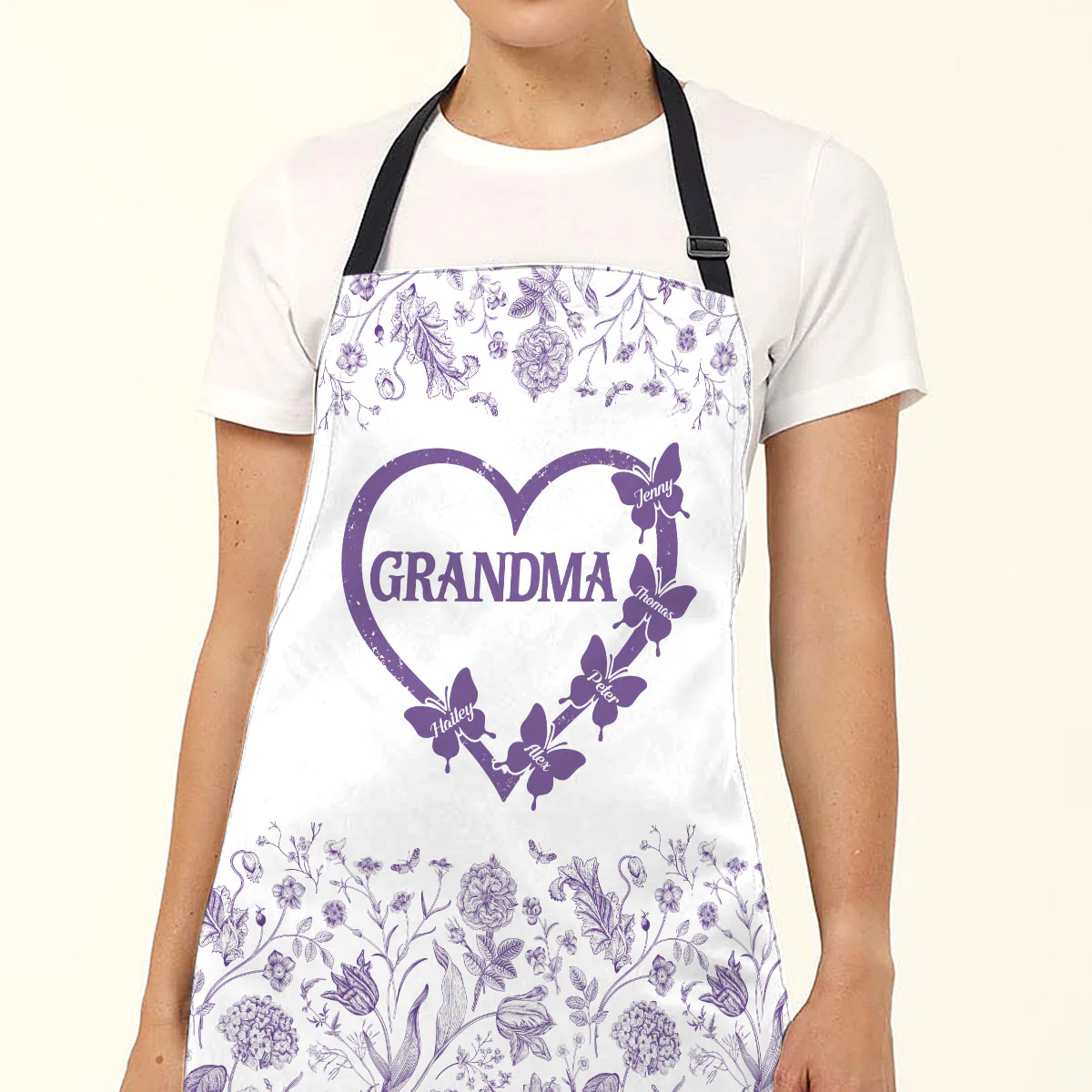 Floral Grandma - Personalized Custom Apron - Image 2