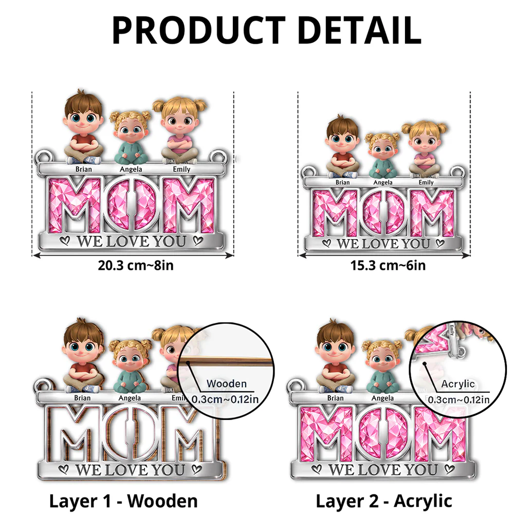 Floral Mom - Personalized Custom Suncatcher - Image 4