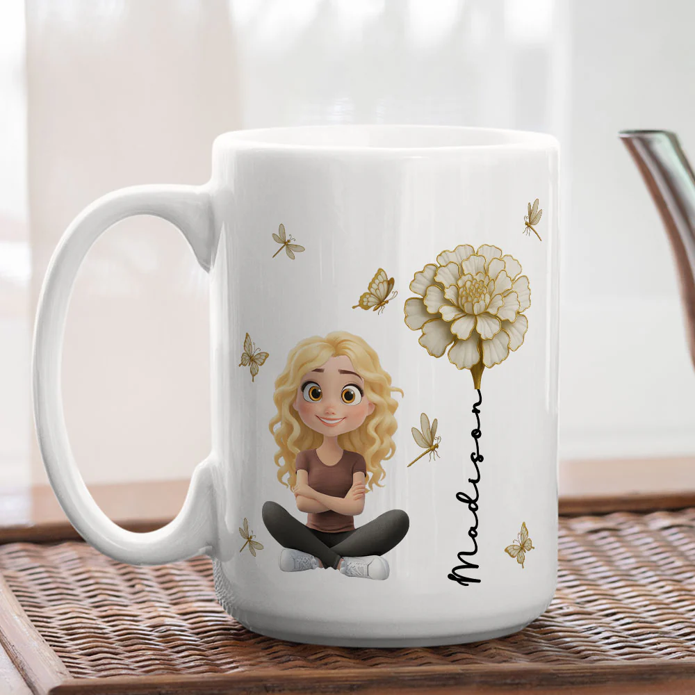 Floral Soul - Personalized Custom Coffee Mug - Image 5