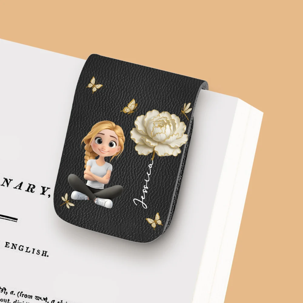 Floral Soul - Personalized Custom Leather Bookmark - Image 10