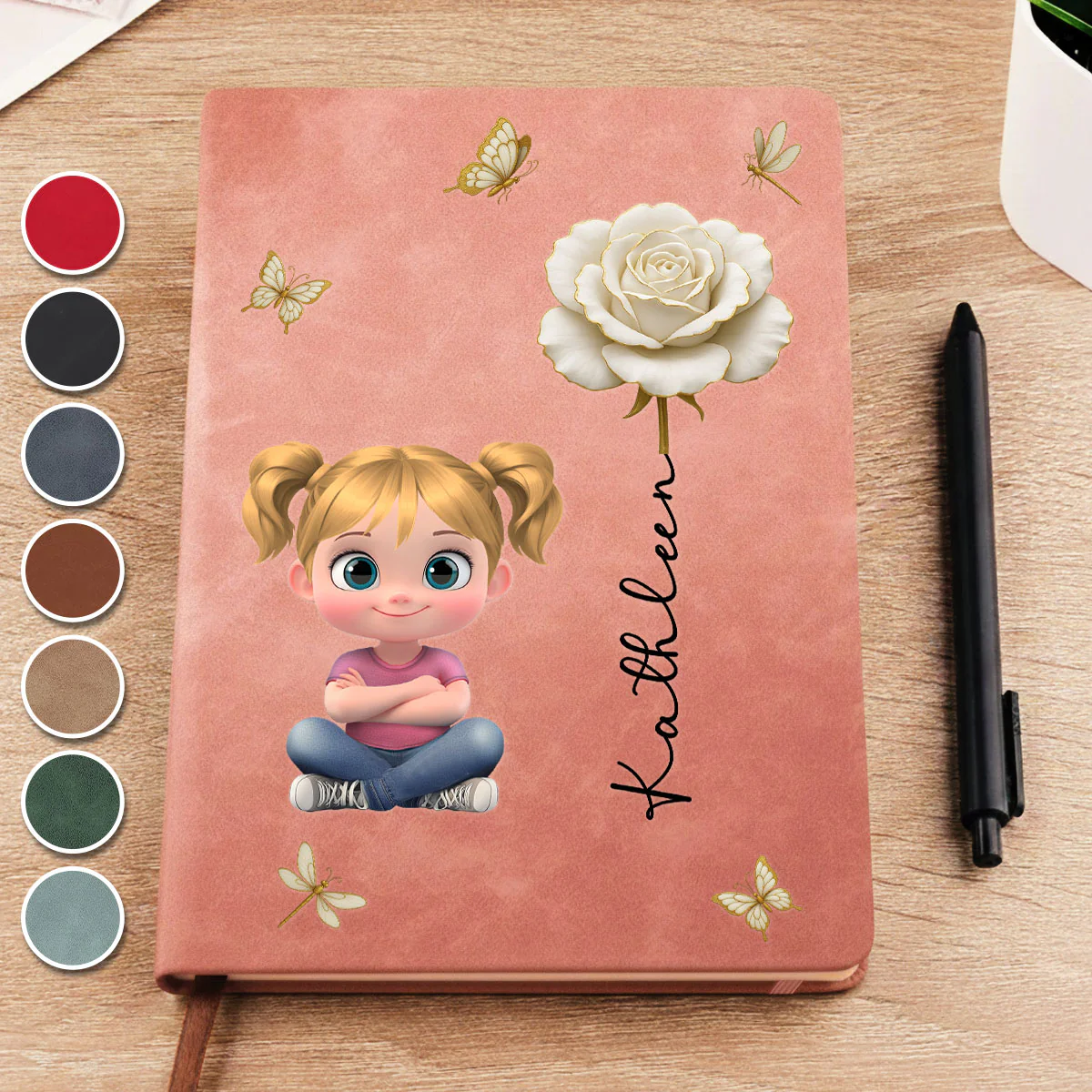 Floral Soul - Personalized Custom Leather Journal