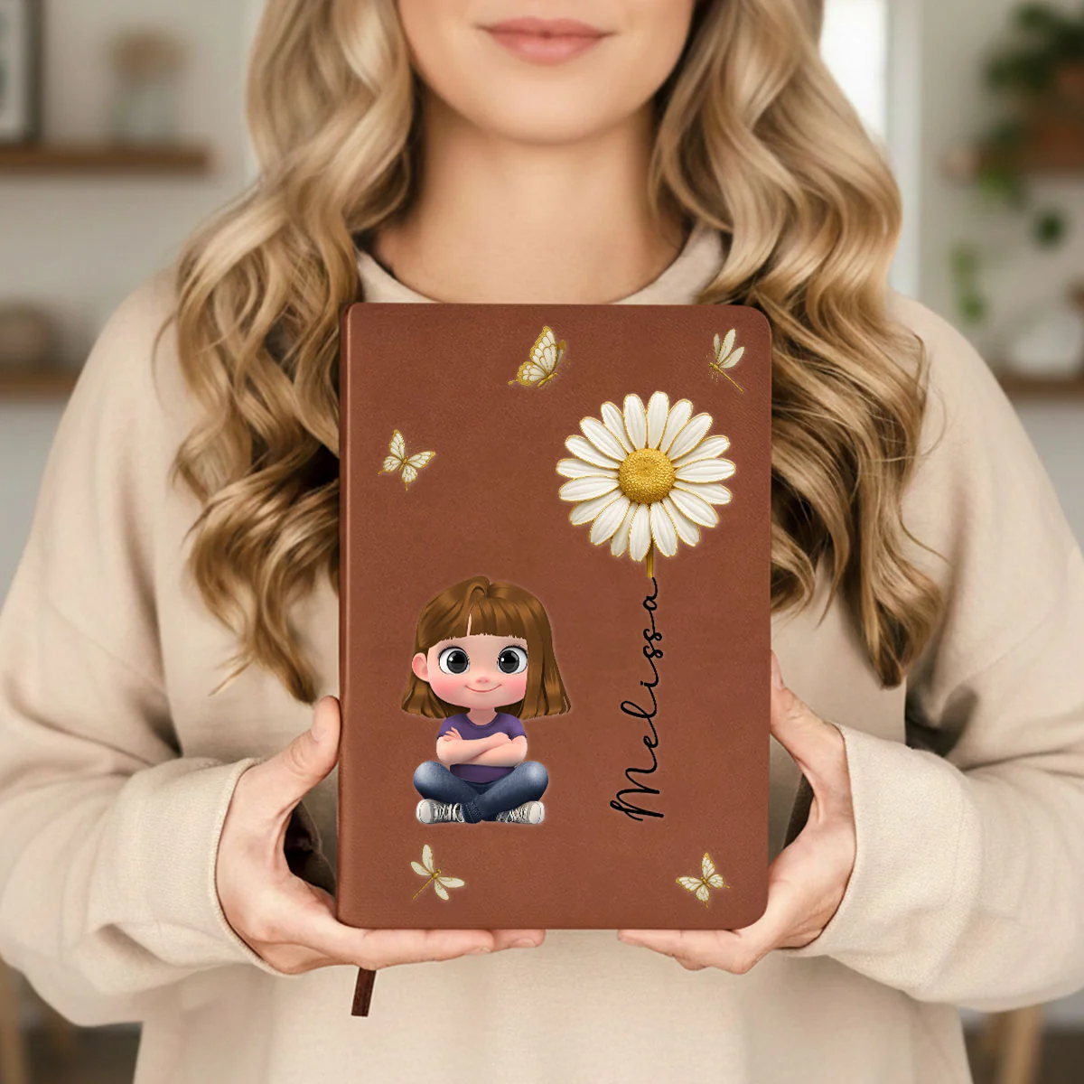 Floral Soul - Personalized Custom Leather Journal - Image 3