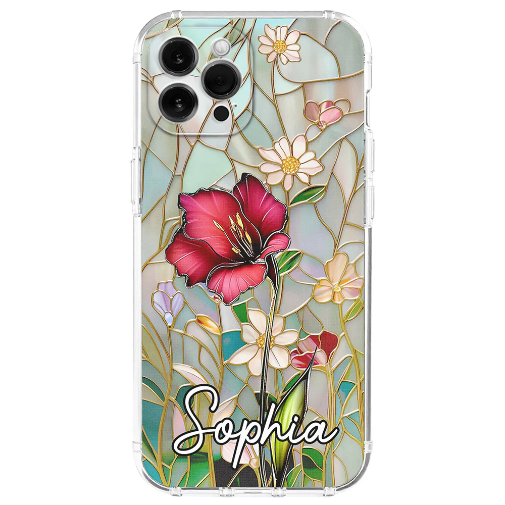 Floral Stained - Personalized Custom Phone Case