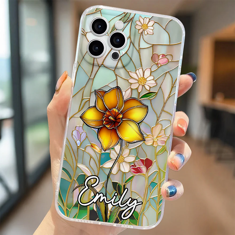 Floral Stained - Personalized Custom Phone Case - Image 2