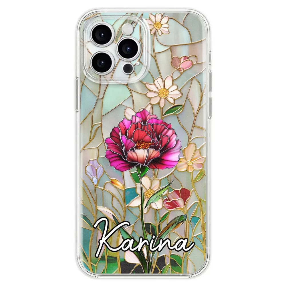 Floral Stained - Personalized Custom Phone Case - Image 26