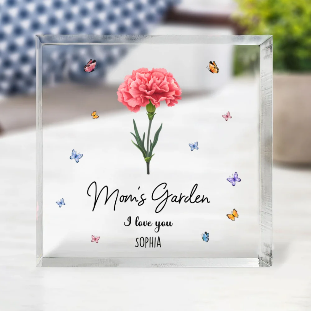 Flower Birth Month Garden - Personalized Custom Acrylic Plaque - Image 5