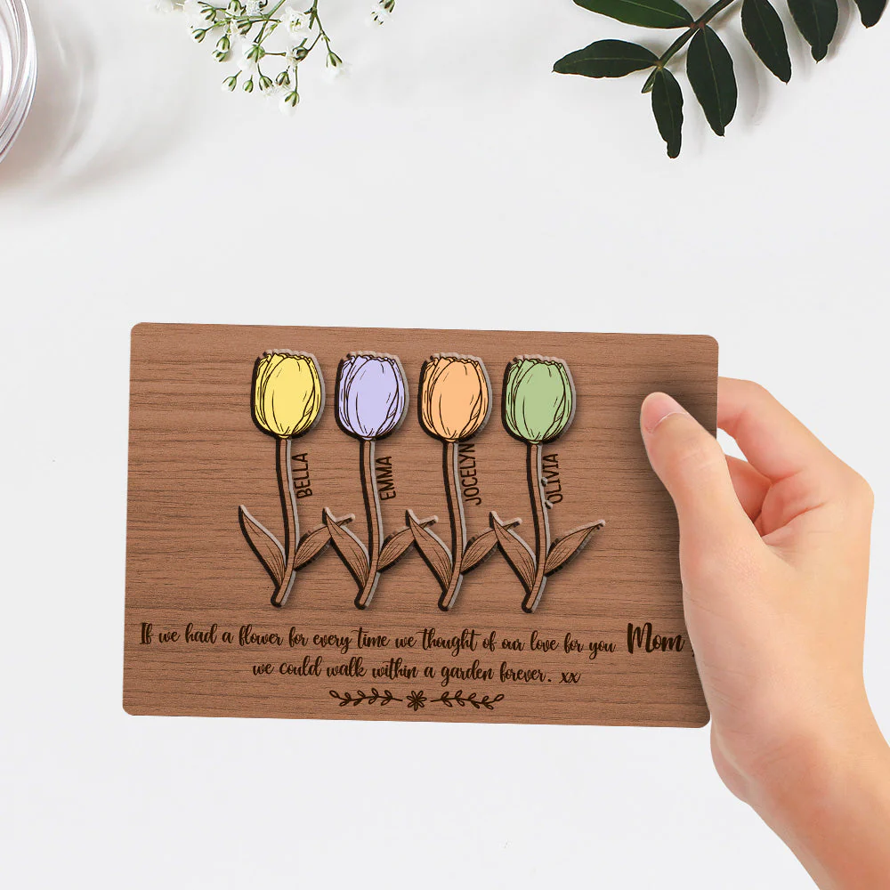 Flower Garden - Personalized Wooden Plaque - Image 3