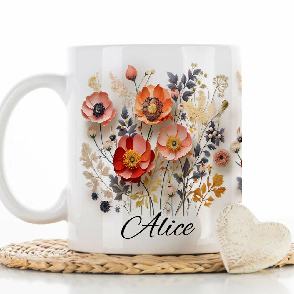Flower Girl - Personalized Custom Coffee Mug - Image 2