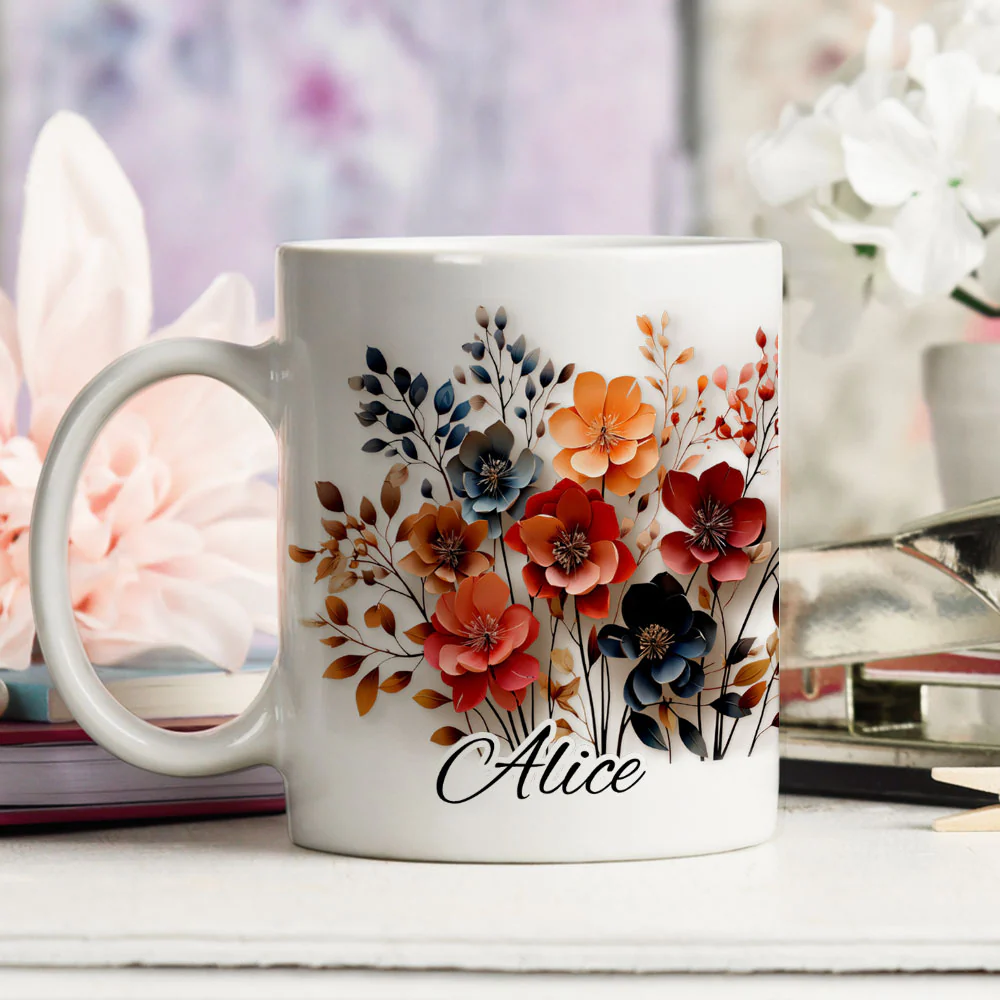 Flower Girl - Personalized Custom Coffee Mug - Image 3