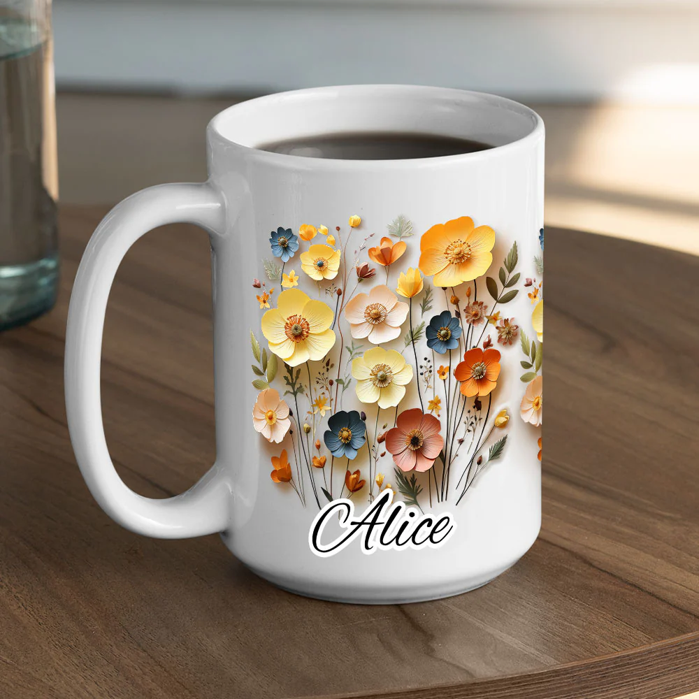 Flower Girl - Personalized Custom Coffee Mug - Image 7