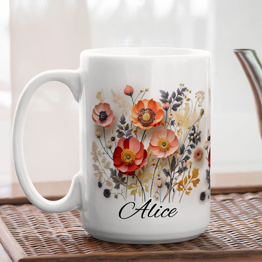 Flower Girl - Personalized Custom Coffee Mug - Image 8