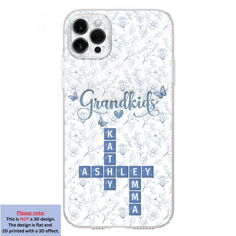 Flower Grandkids - Personalized Custom 3D Inflated Effect Phone Case - Image 14