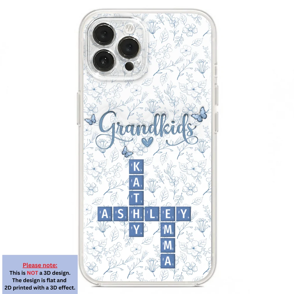 Flower Grandkids - Personalized Custom 3D Inflated Effect Phone Case - Image 18
