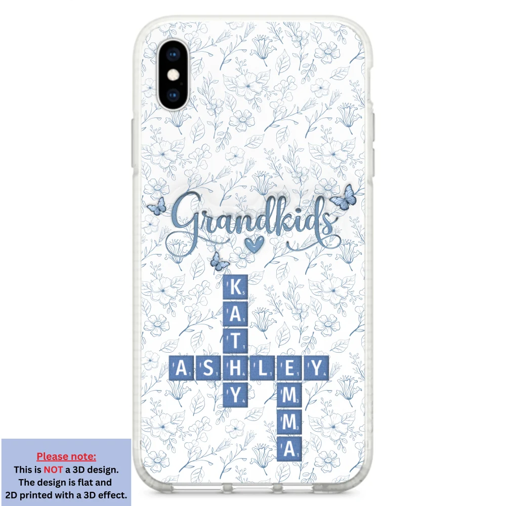 Flower Grandkids - Personalized Custom 3D Inflated Effect Phone Case - Image 23