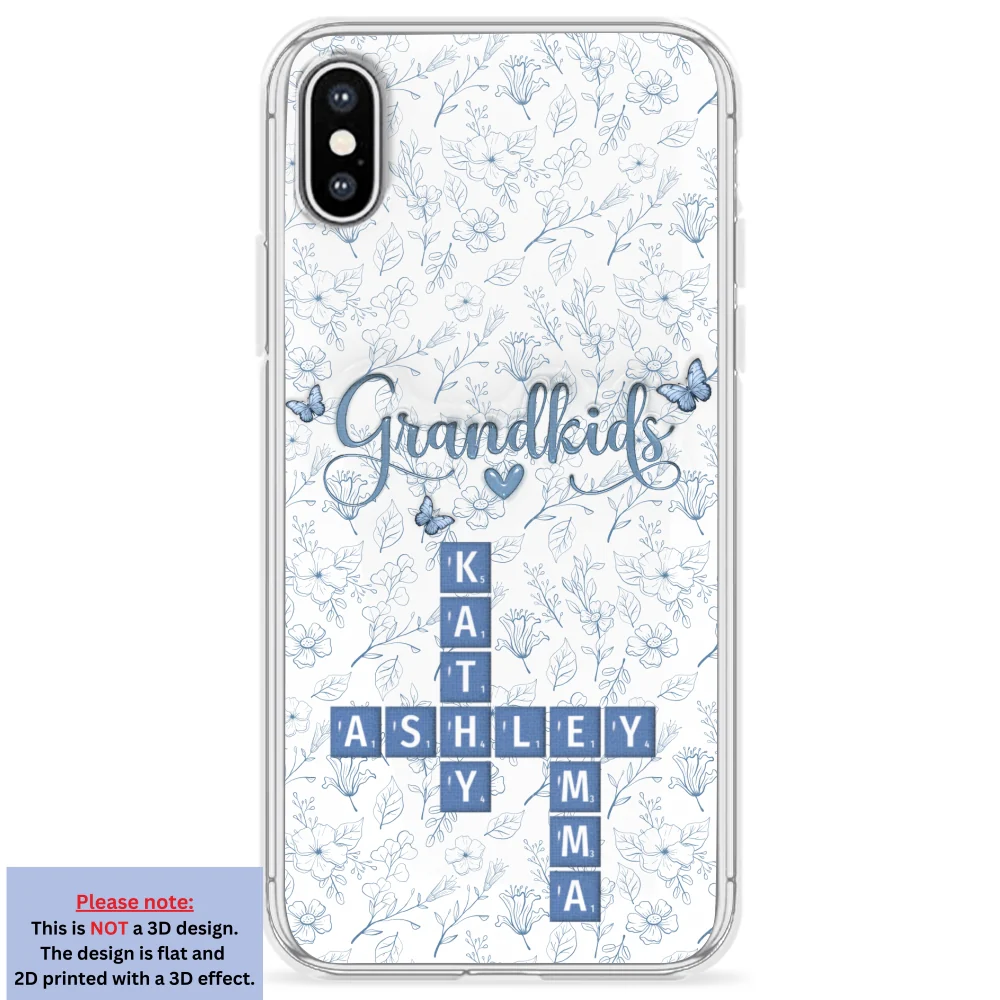 Flower Grandkids - Personalized Custom 3D Inflated Effect Phone Case - Image 24